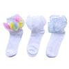 ACGarden Women Big Ruffle Socks Double Lace Turn Cuff (Size 9-11, 3 Pairs) view 2