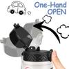 GOPPUS Kids Water Bottle (Straw Lid) - 14 Oz Stainless Steel Travel Bottle, Double Wall Vacuum Leak Proof Kids Cup for School Boys Girls,White engineering car view 4