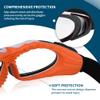SooGree Sports Goggles Glasses Basketball Soccer Football Glasses Sports Eyewear Safety Goggles Anti-fog Lens Replaceable (Black framed orange nose pad) view 4
