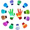 COTRUERE 12 Color Led Light up Gloves Cool Finger Flashing Toys Gifts for Halloween Christmas Easter Birthday Partiesonly 1 pair view 1