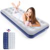 QDH Camping Air Mattress Inflatable Air Bed Flocked Surface Travel Bed Sleeping Pad Air Bed for Outdoor Camping Tent Guest Travelling view 1