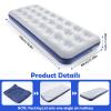 QDH Camping Air Mattress Inflatable Air Bed Flocked Surface Travel Bed Sleeping Pad Air Bed for Outdoor Camping Tent Guest Travelling view 2
