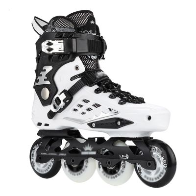 Roller Skates - Professional Inline Skates for Men and Women, Adjustable Single Row Roller Blades,Carbon Fiber Beginner Recreation Fitness Roller Skates for Adult ( Color : White , Size : 7 Women/5.5