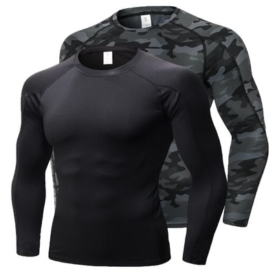 Men's Compression Shirts Long Sleeve, Base-Layer Quick Dry Workout T Shirts Sports Running Tops for Gym