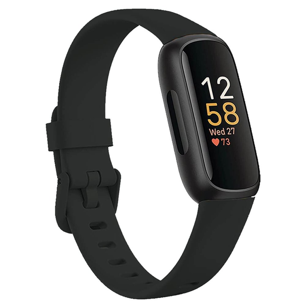 Baaletc Compatible with Fitbit Inspire 3 Bands for Men Women, Soft Silicone Sport Wristband Strap Band Bracelets for Inspire 3, Small Large (Black-, Large:6.7"-8.7" Wrist)