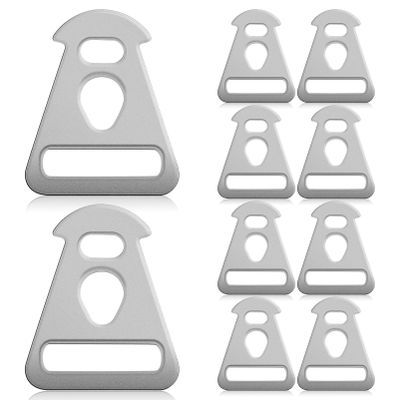 10pcs Stainless Steel Triangle Guyline Cord Adjuster for Camping
