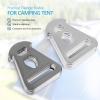 10pcs Stainless Steel Triangle Guyline Cord Adjuster for Camping view 2