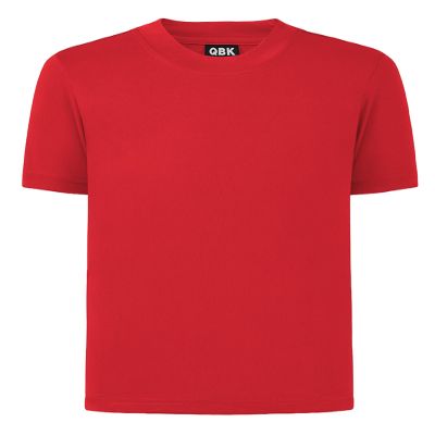QBK 2T to Youth Neon Shirt Kids UPF 50+ Dry Fit Athletic Short Sleeve Rash Guard T Shirts for Boys Girls Sports Undershirt (Red S)