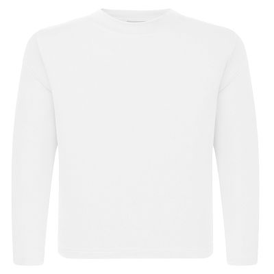 QBK 3T to Youth Neon Shirt Kids UPF 50+ Dry Fit Athletic Long Sleeve T Shirts for Boys and Girls-Moisture Wicking Rash Guard (White M)