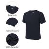 QBK 2T to Youth Neon Shirt Kids UPF 50+ Dry Fit Athletic Short Sleeve Rash Guard T Shirts for Boys Girls Sports Undershirt (Navy M) view 4