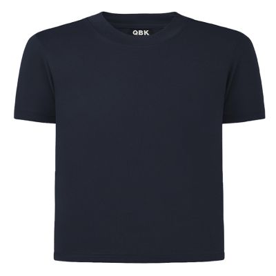 QBK 2T to Youth Neon Shirt Kids UPF 50+ Dry Fit Athletic Short Sleeve Rash Guard T Shirts for Boys Girls Sports Undershirt (Navy L)