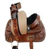 Black Floral Tooled MINI Children Kids Leather Western Pony Saddle Horse ME-WLS-231 (11" Seat) view 2
