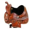 Black Floral Tooled MINI Children Kids Leather Western Pony Saddle Horse ME-WLS-231 (11" Seat) view 4