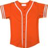 DIGITMON Kids Baseball Jersey Button Down Premium Sleeve Two-Striped T Shirts Uniform ORANGEWHITE for 14y Teenagers view 2
