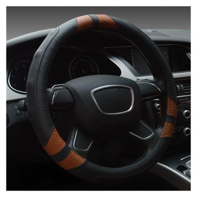 FUERU Car Steering Wheel Cover Set Universal Car Steering Wheel Cover Genuine Leather Durable Fashion Car Interior Gifts (Color : 5#)
