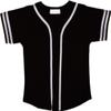 DIGITMON Kids Baseball Jersey Button Down Premium Sleeve Two-Striped T Shirts Uniform Blackwhite for 4y Toddlers view 2