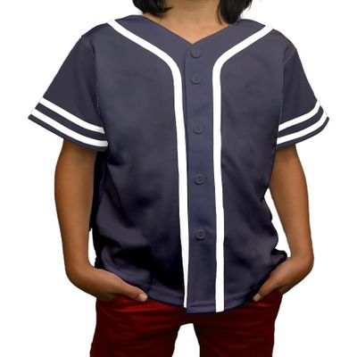 DIGITMON Kids Baseball Jersey Button Down Premium Sleeve Two-Striped T Shirts Uniform GRAPHITEWHITE for 12y Teenagers