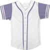 DIGITMON Kids Baseball Jersey Button Down Premium Sleeve Two-Striped T Shirts Uniform WHITELAVENDER for 8y Toddlers view 2