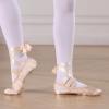 Ballet Shoes for Girls, Pink Ballet Slippers Split Sole Satin Women Dance Shoes Flats with Ribbon for Yoga Gymnastics Performance view 3