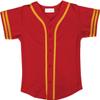 DIGITMON Kids Baseball Jersey Button Down Premium Sleeve Two-Striped T Shirts Uniform REDGOLD for 10y Toddlers view 2