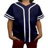 DIGITMON Kids Baseball Jersey Button Down Premium Sleeve Two-Striped T Shirts Uniform NAVYWHITE for 3y Toddlers view 1