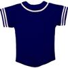 DIGITMON Kids Baseball Jersey Button Down Premium Sleeve Two-Striped T Shirts Uniform NAVYWHITE for 3y Toddlers view 3