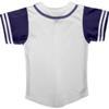 DIGITMON Kids Baseball Jersey Button Down Premium Sleeve Two-Striped T Shirts Uniform WHITEPURPLE for 14y Teenagers view 3