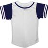 DIGITMON Kids Baseball Jersey Button Down Premium Sleeve Two-Striped T Shirts Uniform WHITENAVY for 12y Teenagers view 3