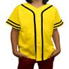 DIGITMON Kids Baseball Jersey Button Down Premium Sleeve Two-Striped T Shirts Uniform YELLOWBLACK for 16y Teenagers view 1
