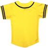 DIGITMON Kids Baseball Jersey Button Down Premium Sleeve Two-Striped T Shirts Uniform YELLOWBLACK for 16y Teenagers view 3