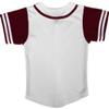 DIGITMON Kids Baseball Jersey Button Down Premium Sleeve Two-Striped T Shirts Uniform WHITEBURGUNDY for 12y Teenagers view 3