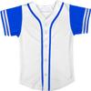 DIGITMON Kids Baseball Jersey Button Down Premium Sleeve Two-Striped T Shirts Uniform WHITEROYAL for 8y Toddlers view 2