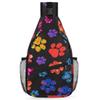 bisibuy Rainbow Animal Paw Print Sling Bag for Women Men Crossbody Sling Backpack Shoulder Bag Chest Bag Daypack for Travel Hiking Outdoor view 1