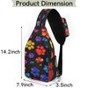 bisibuy Rainbow Animal Paw Print Sling Bag for Women Men Crossbody Sling Backpack Shoulder Bag Chest Bag Daypack for Travel Hiking Outdoor view 2