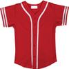 DIGITMON Kids Baseball Jersey Button Down Premium Sleeve Two-Striped T Shirts Uniform Redwhite 12Mo Toddlers view 2