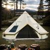 Backpacking Bell Tent with Top Stove Jack for All Year Camping, 300D Oxford Waterproof Yurt Tents for Glamping,Parties,Outdoor Events(Off White,16.4ft/5M) view 3