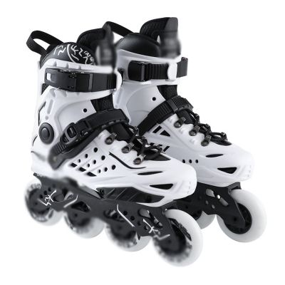 Professional Inline Racing Skates Unisex, Beginner Outdoor Roller Skates Performance Speed Skates for Adults Teens,Inline Skate for Girls and Boys,Men and Women ( Color : White , Size : 8.5 Women/7 Me