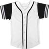 DIGITMON Kids Baseball Jersey Button Down Premium Sleeve Two-Striped T Shirts Uniform WHITEBLACK for 10y Toddlers view 2