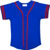 DIGITMON Kids Baseball Jersey Button Down Premium Sleeve Two-Striped T Shirts Uniform ROYALRED for 12y Teenagers view 2