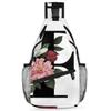 bisibuy Floral F Letter Sling Bag for Women Men Crossbody Sling Backpack Shoulder Bag Chest Bag Daypack for Travel Hiking Outdoor view 1