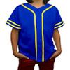 DIGITMON Kids Baseball Jersey Button Down Premium Sleeve Two-Striped T Shirts Uniform ROYALYELLOW for 2y Toddlers view 1