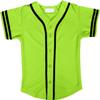 DIGITMON Kids Baseball Jersey Button Down Premium Sleeve Two-Striped T Shirts Uniform NEONBLACK for 2y Toddlers view 2