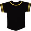 DIGITMON Kids Baseball Jersey Button Down Premium Sleeve Two-Striped T Shirts Uniform BLACKYELLOW for 12y Teenagers view 3