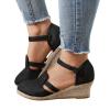Black Sandals Women Dressy, Women's Walking Sandal Closed Toe Round Toe Hollowed Out Thick Sole Breathable Beach Sandals view 4