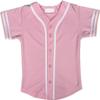 DIGITMON Kids Baseball Jersey Button Down Premium Sleeve Two-Striped T Shirts Uniform PINKWHITE for 8y Toddlers view 2