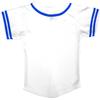 DIGITMON Kids Baseball Jersey Button Down Premium Sleeve Two-Striped T Shirts Uniform White and Royal for 16y Teenagers view 3