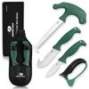 Mossy Oak Field Dressing Kit, 4 Pcs Hunting Knife Set with Portable Sheath, Gut-Hook Skinner, Caping Knife, Wood/Bone Saw, Knife Sharpener, for Deer Hunting, Camping, Perfect Hunting Gifts for Men view 1