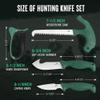 Mossy Oak Field Dressing Kit, 4 Pcs Hunting Knife Set with Portable Sheath, Gut-Hook Skinner, Caping Knife, Wood/Bone Saw, Knife Sharpener, for Deer Hunting, Camping, Perfect Hunting Gifts for Men view 3