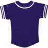 DIGITMON Kids Baseball Jersey Button Down Premium Sleeve Two-Striped T Shirts Uniform PURPLEWHITE for 14y Teenagers view 3