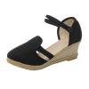 Black Sandals Women Dressy, Women's Walking Sandal Closed Toe Round Toe Hollowed Out Thick Sole Breathable Beach Sandals view 3